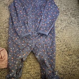 Carter's Blue Floral Footie